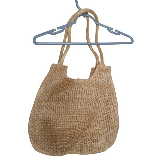 Vintage Wicker Jute Floral Purse Shoulder Purse Bag by Patti Originals - Picture 4 of 6